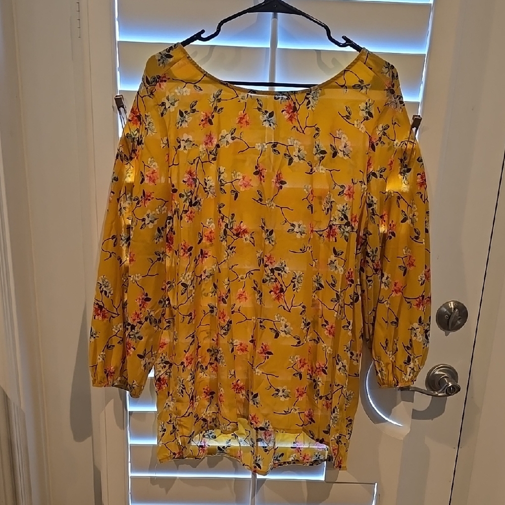 Floral Yellow Women's Top